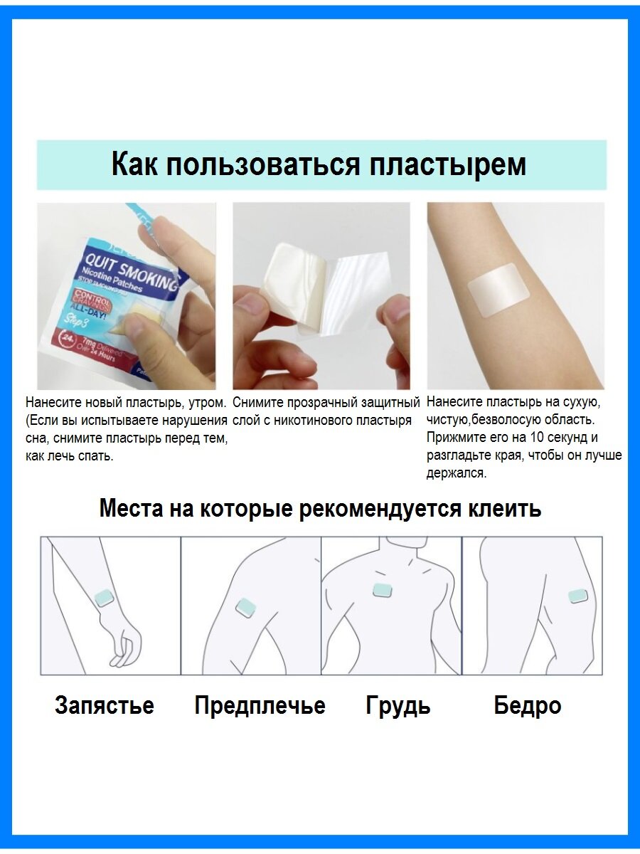 Картинки Никотиновый пластырь против курения 30шт 7 mg бросить курить