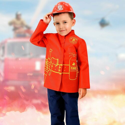 Игровой набор пожарного спасателя МЧС MEGA TOYS Карнавальный костюм детский МЧС куртка, штаны каска / сюжетно ролевые игры