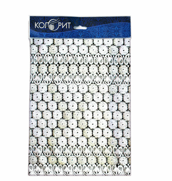 фото Скатерть Лейс Ажур Белый 132х110 см