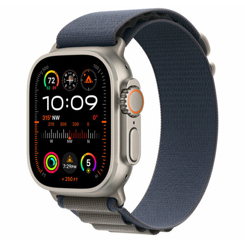 Часы Apple Watch Ultra 2 49 мм Titanium Case with Blue Alpine Loop M