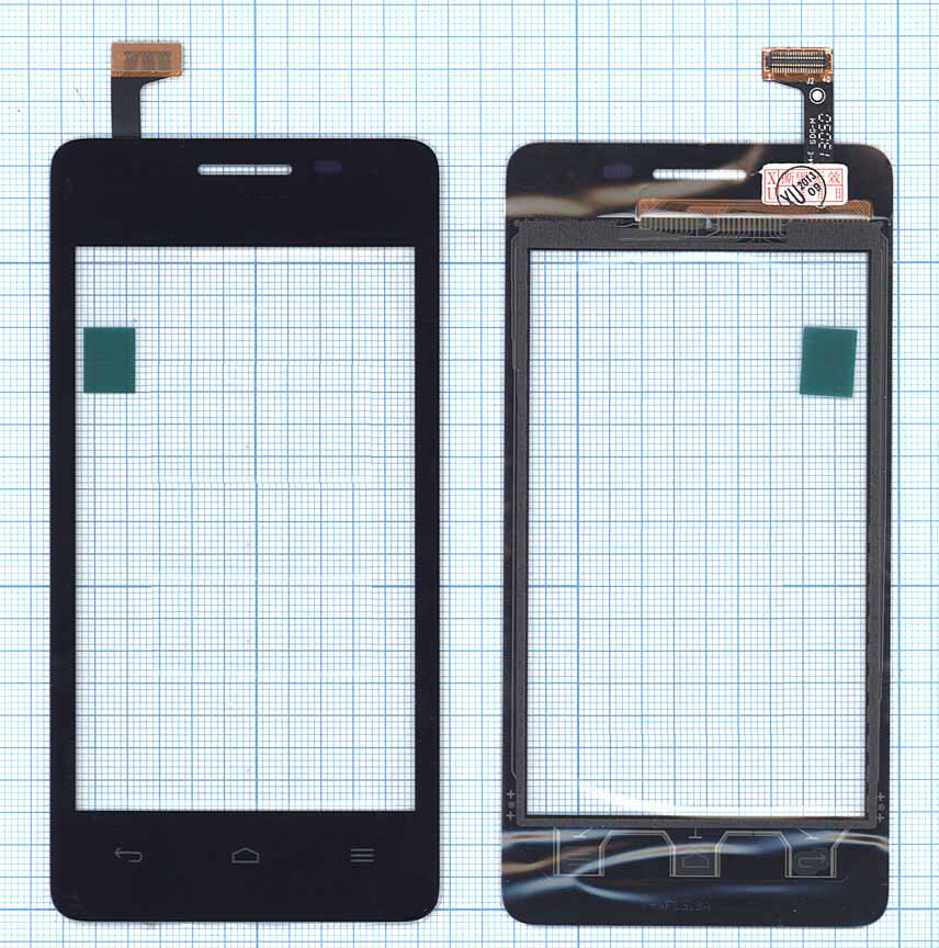Сенсорное стекло (тачскрин) для Huawei Y301-A1 черное