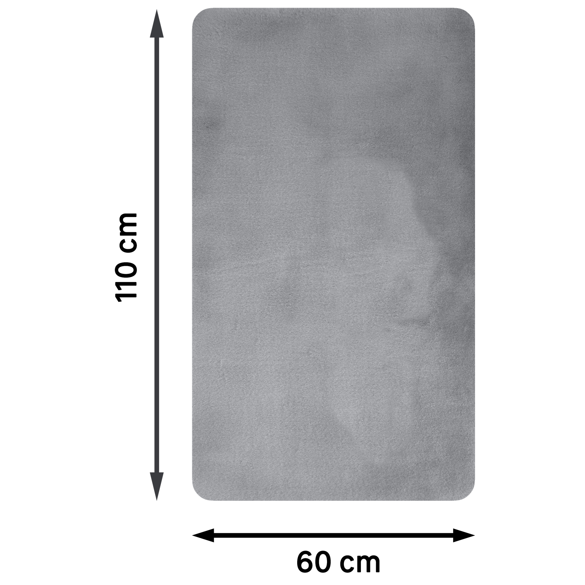 Шкура полиэстер Inspire Bianca 60x110 см цвет серый - фотография № 13