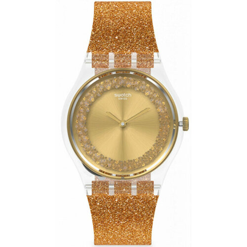 фото Наручные часы swatch swatch sparklingot ge285. оригинал, от официального представителя, желтый, золотой
