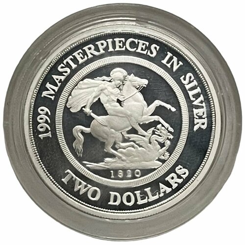 Австралия 2 доллара 1999 г. (Шедевры в серебре - Суверен 1920) (Proof) клуб нумизмат монета 2 доллара фиджи 2009 года серебро елизавета ii