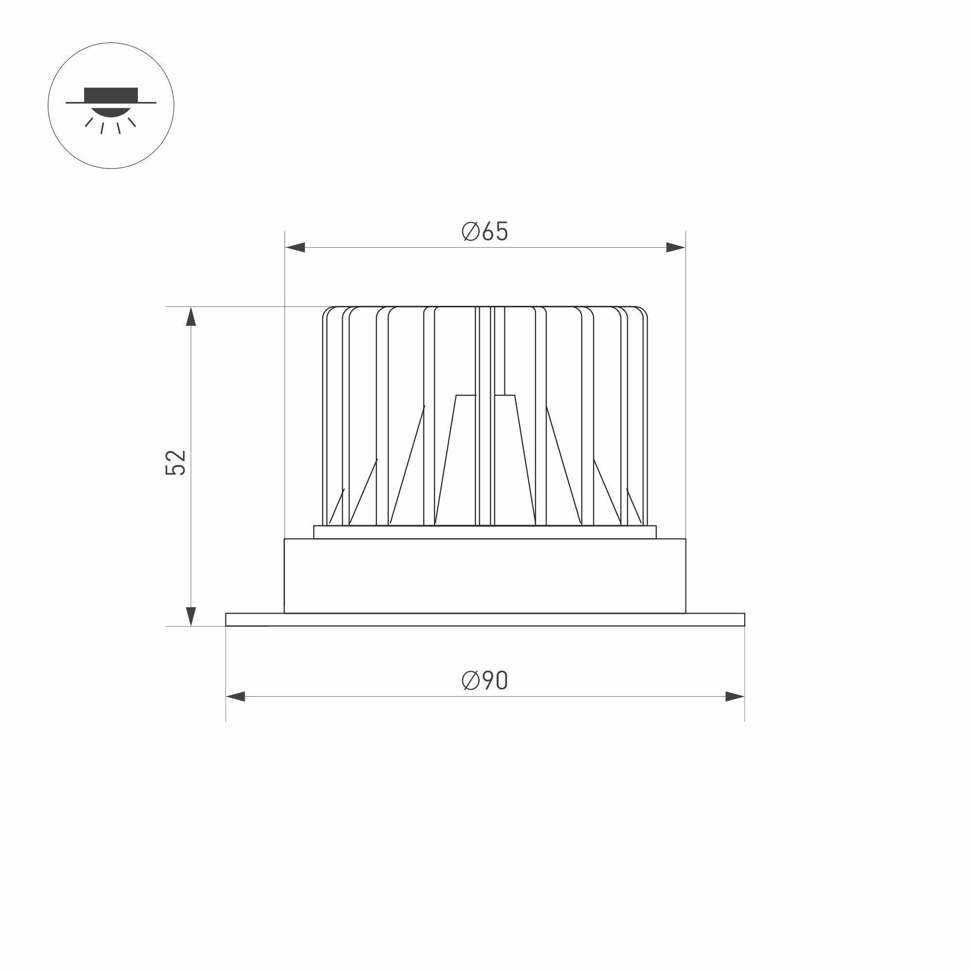 037059 Светильник MS-ATLAS-TRIMLESS-R50-8W Day4000 (WH, 32deg, 230V) (Arlight, IP20 Металл, 5 лет)