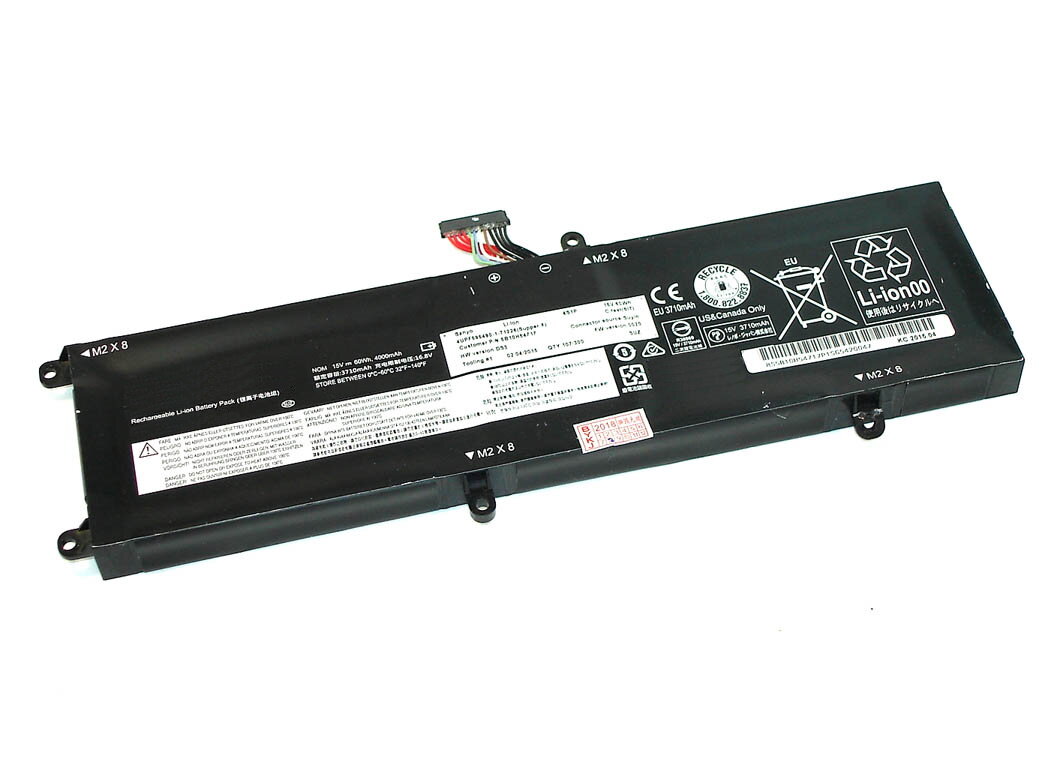 Аккумулятор L14S4PB0 для ноутбука Lenovo 14-ISK 15V 60Wh (4000mAh) черный