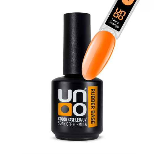 Камуфлирующее базовое покрытие Color Rubber Base Neon Orange UNO 12 г базовое каучуковое покрытие base rubber premium 50ml