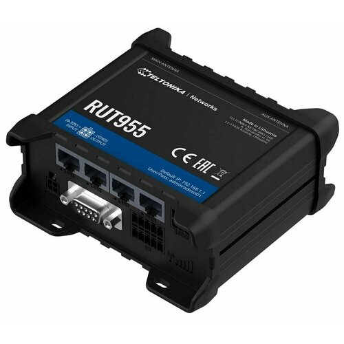 LTE-роутер TELTONIKA RUT955 4G (LTE) cat4 / 3G . 2x SIM / W-Fi / 4x RJ-45 / RS232 / RS485