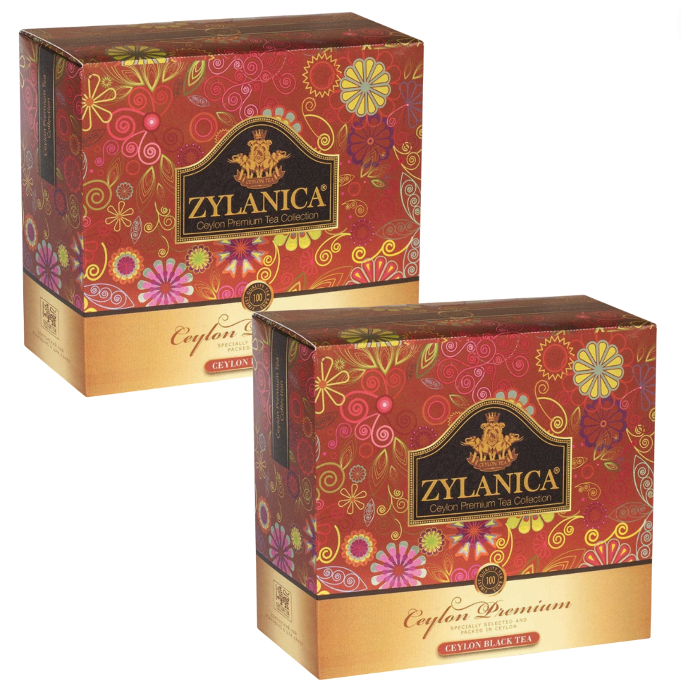 Чай черный ZYLANICA Ceylon Premium Collection 100 пакетиков 2 штуки