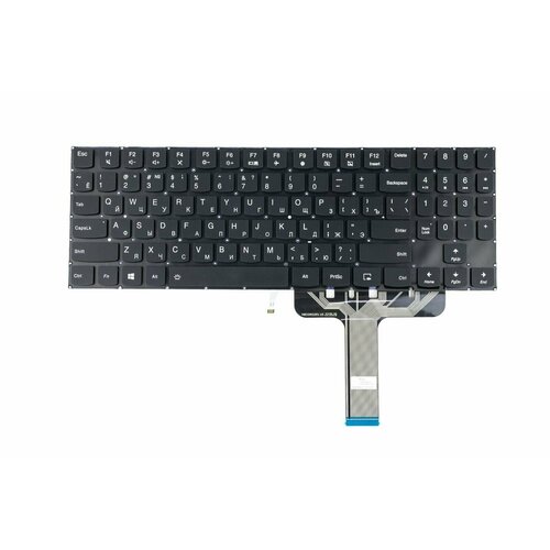 Клавиатура для Lenovo Y540-17IRH, с белой подсветкой, p/n: 9Z. NDUBN. B1N, SN20M61485, черная, 1 шт клавиатура для ноутбука lenovo y480 с подсветкой p n 25203225 25 203225 t2y8 ru pk130mz3a05