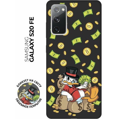 фото Матовый чехол rich scrooge для samsung galaxy s20 fe / самсунг с20 фе с 3d эффектом черный bestluck