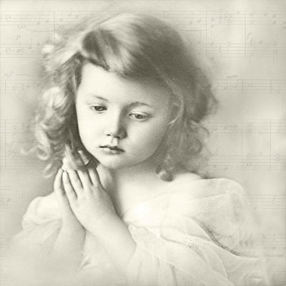 #80053 Салфетка трехслойная для декупажа "Молитва" 33 x 33 см Sagen Vintage Design 4 шт