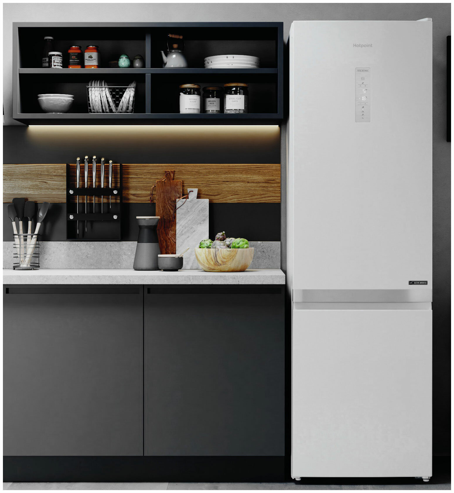 Двухкамерный холодильник Hotpoint HT 7201I W O3 белый - фотография № 9