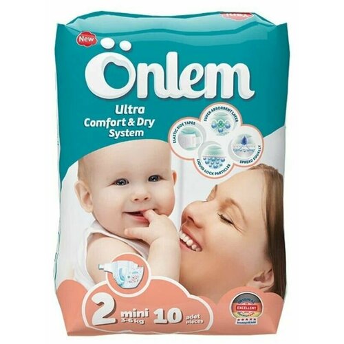 Onlem Подгузники детские Mini, размер 2, 3-6 кг, 10 шт