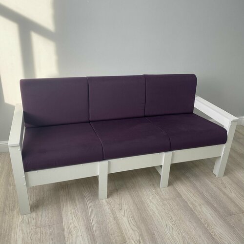 Диван Каттегат New Victoria трехместный каркас белый велюр фиолетовый 14723₽