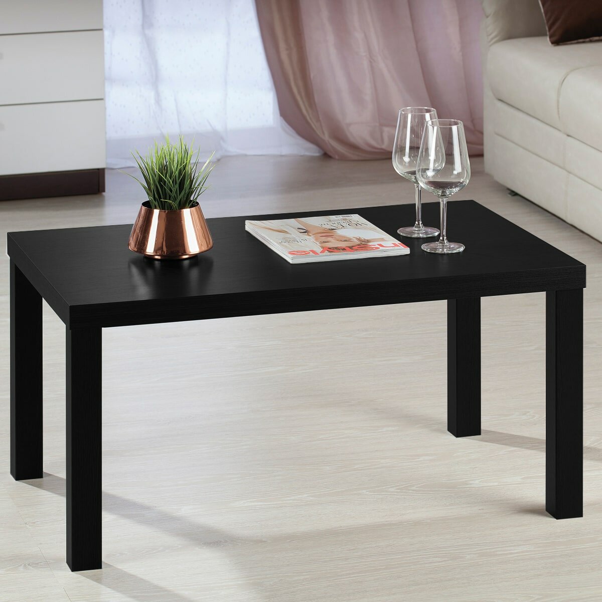 Столик Боровичи-мебель кофейный 550х900 Черный 45239