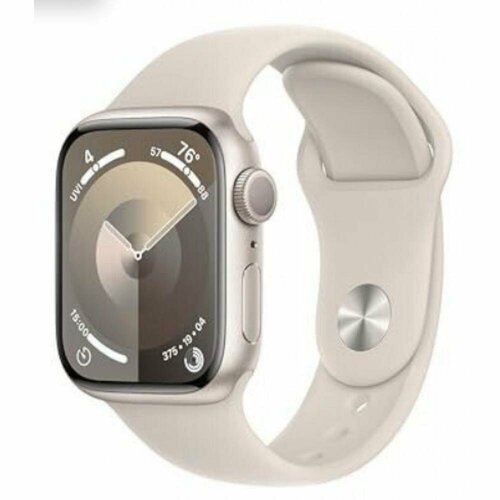 Часы Apple Watch Series 9 41mm Aluminium Case with Sport Band MR8T3 starlight S-M 5195000₽
