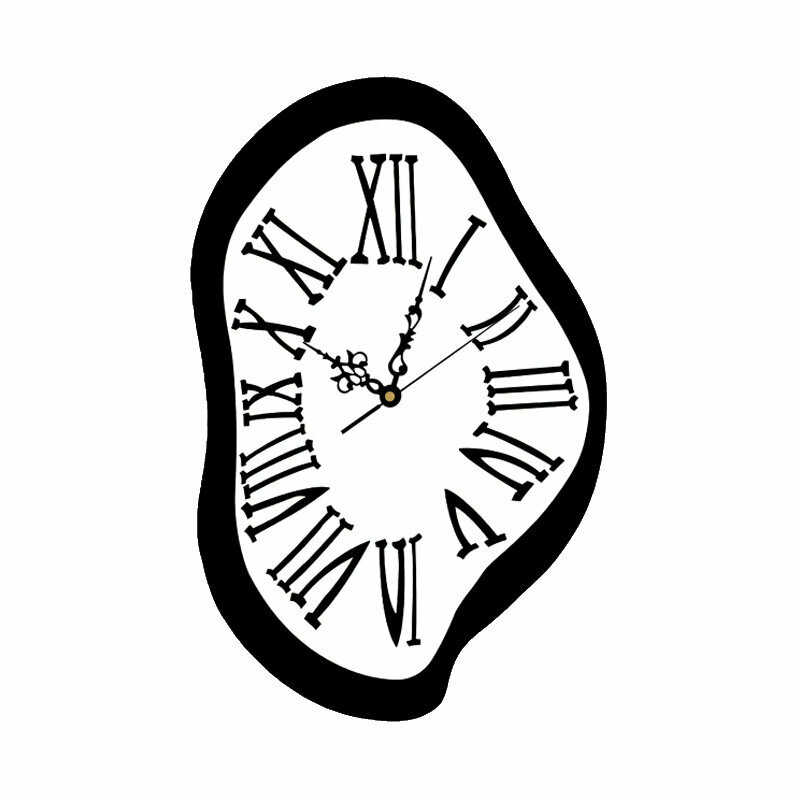 Настенные необычные часы MyPads 446614, в скандинавском стиле. Стекающие часы Сальвадора Дали, креативный дизайн, подойдет под любой интерьер