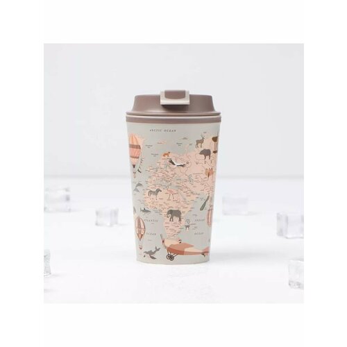 Термостакан с крышкой с клапаном Карта 350 мл 868615 873₽