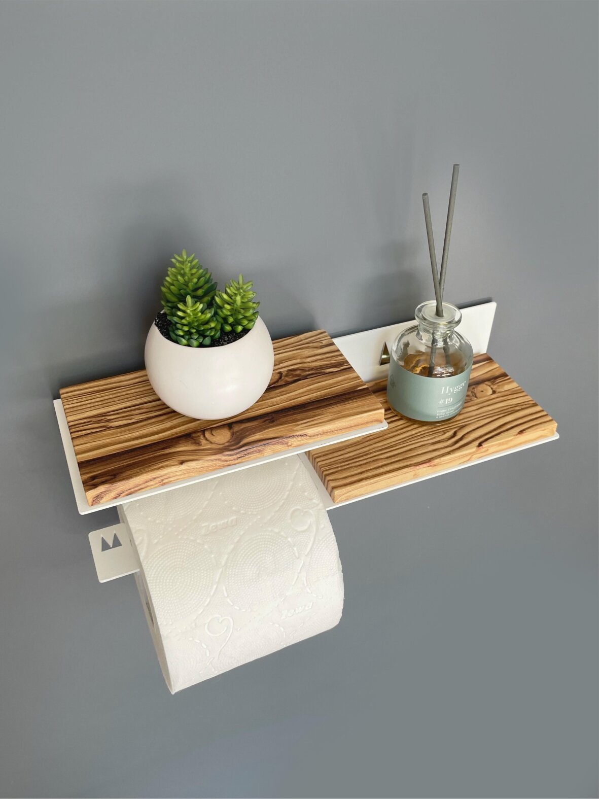 фото Держатель туалетной бумаги Molinardi Creativo. "Federico, Дуб Кантри на белом