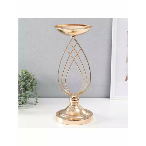 Подсвечник Гратиана золото 15х15х395 см 2927₽