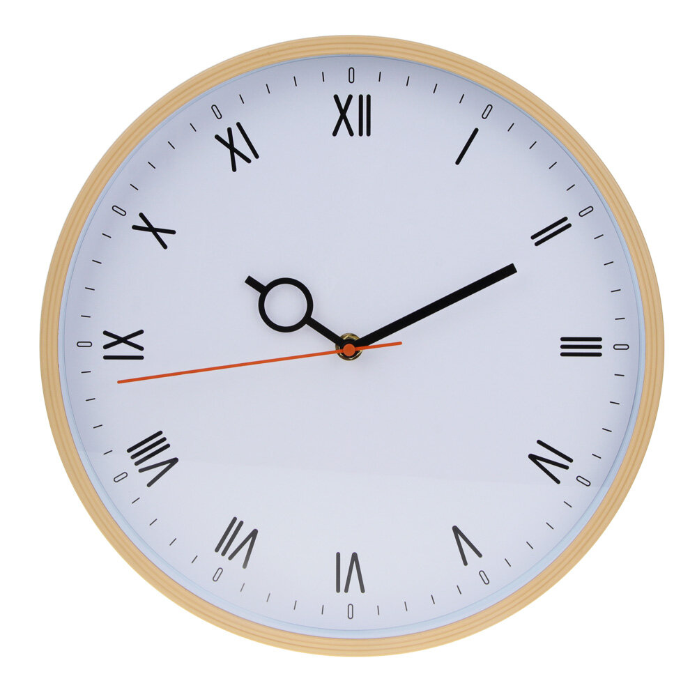 фото LADECOR CHRONO Часы настенные круглые, пластик, d30 см, 1xAA, оправа цвет золотой, арт.06-48