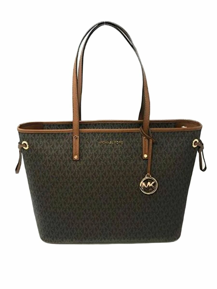 фото Женская сумка тоут на плечо Michael Kors Jet set travel коричневая