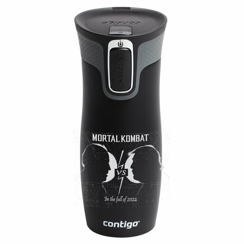 Термокружка Contigo West Loop 0,47л, черная с гравировкой