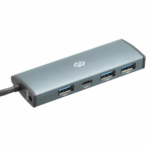 Разветвитель USB Digma HUB-3U30С-UC-G 4порт серый 406900₽