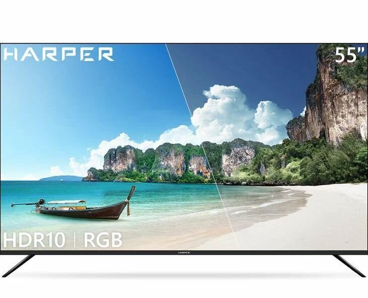 Harper 55U661TS черный SmartTV безрамочный