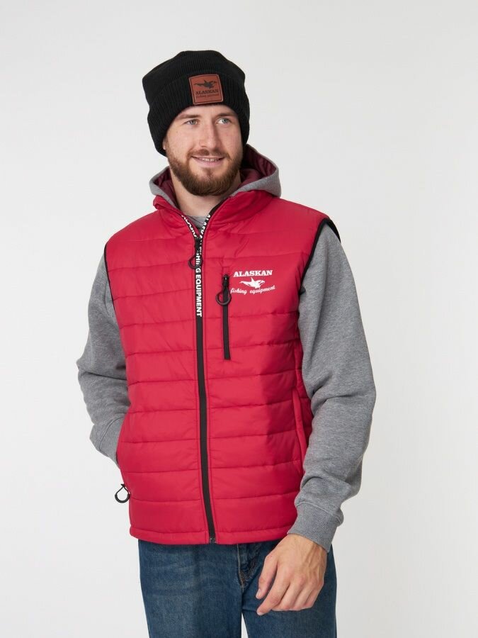 Жилет утепленный мужской стеганый тонкий Alaskan Juneau Vest Red р. XL ( размер 52-54 / рост 182-190)
