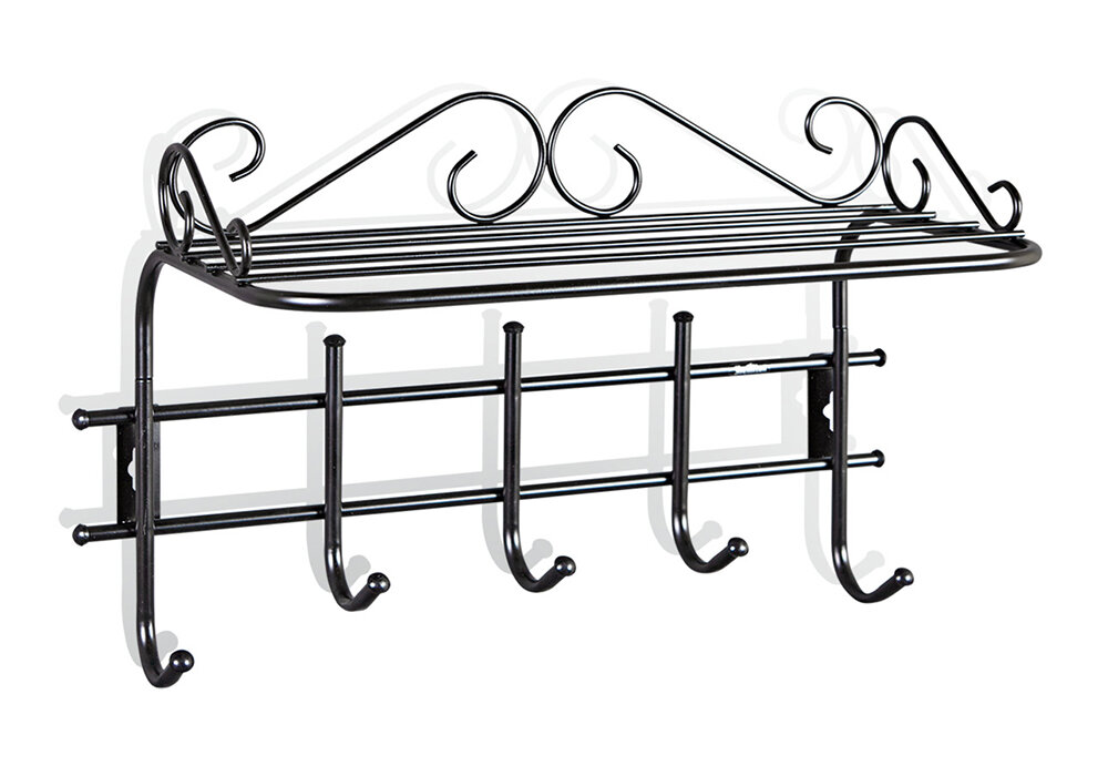 фото Вешалка Sheffilton Грация 2/5 черная 51x25x34 см