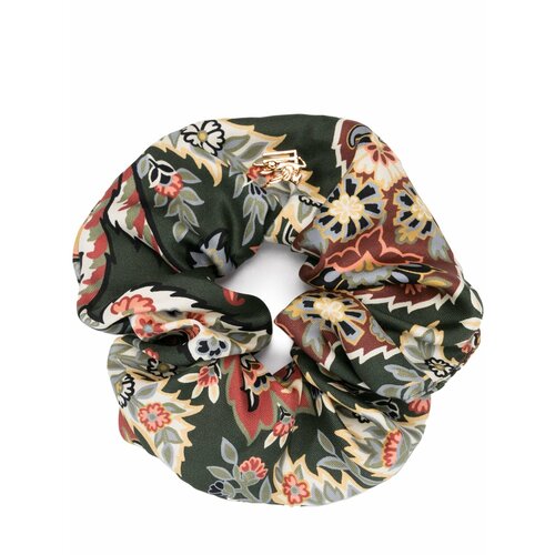 Шелковая резинка для волос с цветочным принтом 16403₽