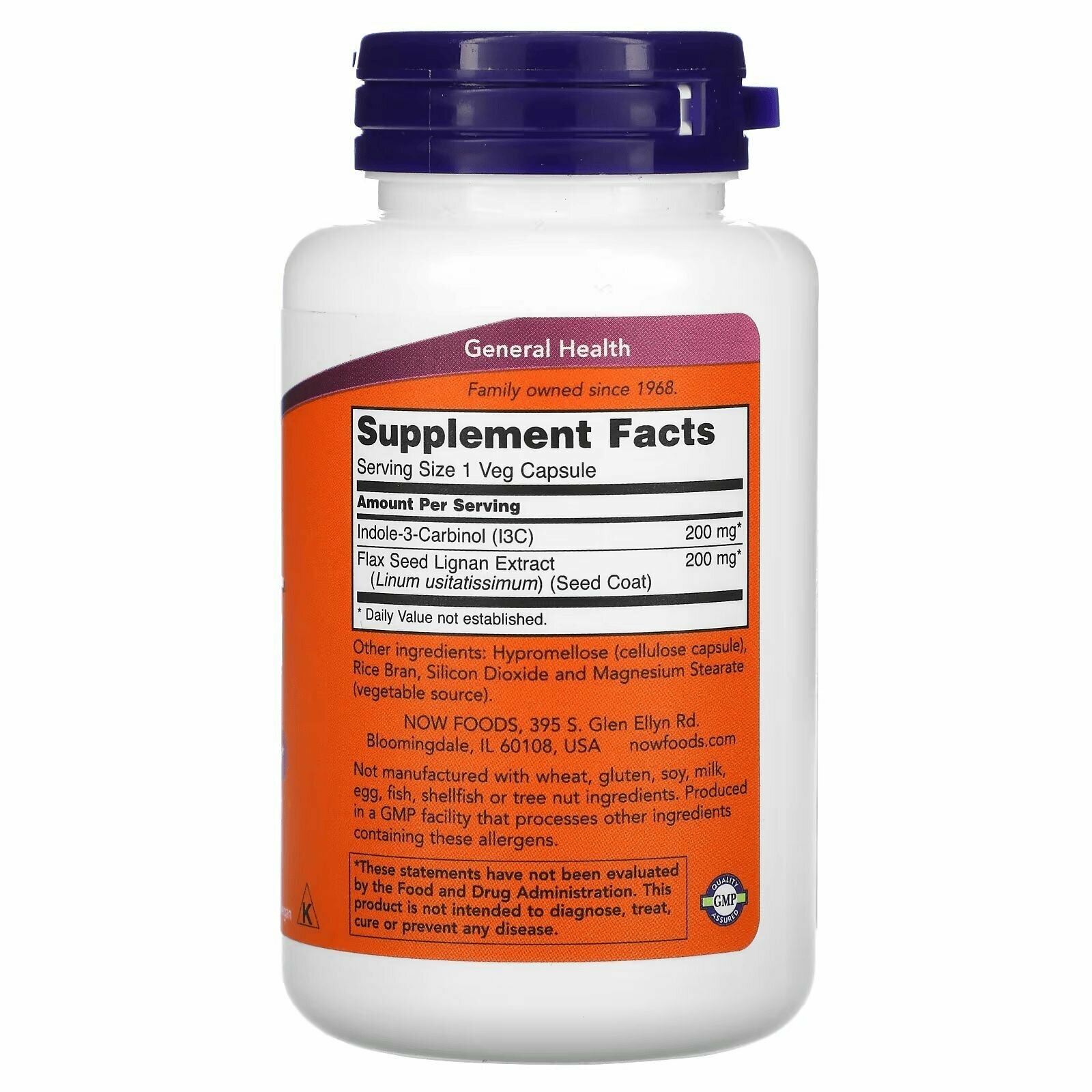 Картинки NOW Foods Indole-3-Carbinol 200 мг 60 капсул, Индол 3 Карбинол (для здоровья груди)