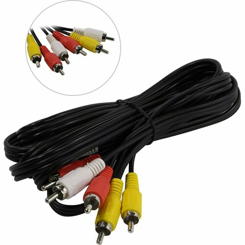 Кабель RCA <-> RCA 5bites AC3R-030M желтый, красный, белый, черный
