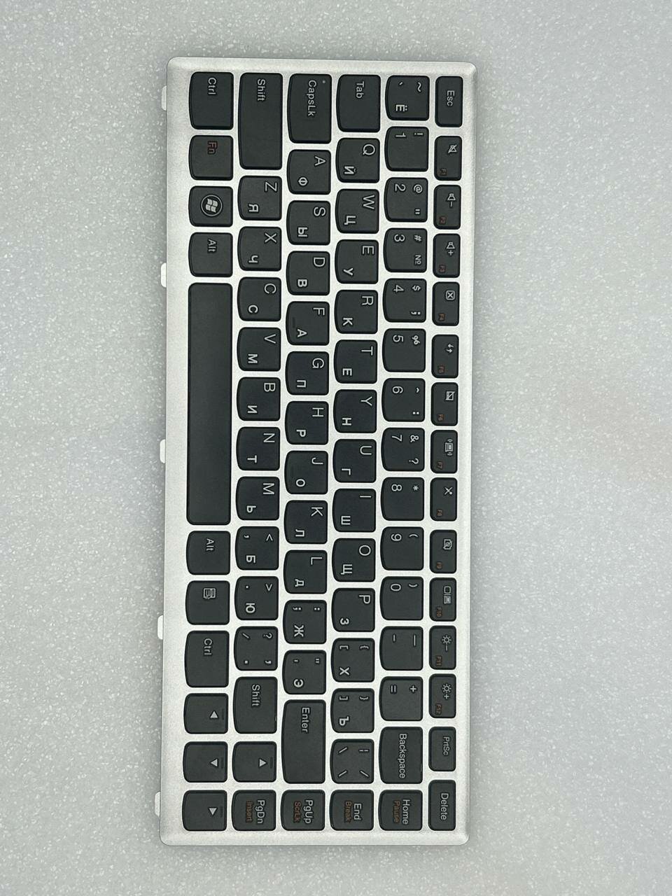 Клавиатура для ноутбука Lenovo U310 раскладка - русская, без подсветки, серая (25204780), оригинал