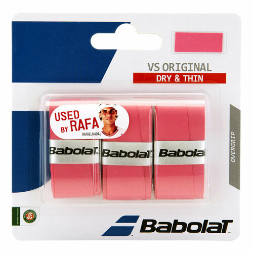 Овергрип BABOLAT VS Grip Original x3, арт.653040-101, упак. по 3 шт, 0.43 мм, 110см, белый