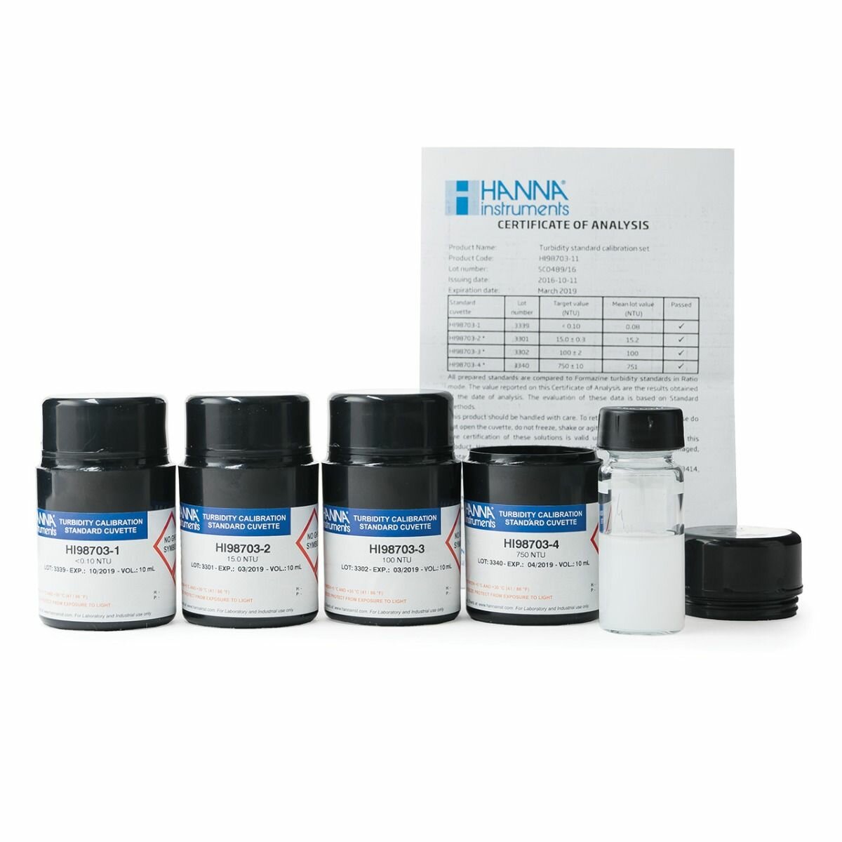 Hanna HI98703-11 Набор калибровочных эталонов для мутномера HI98703-11