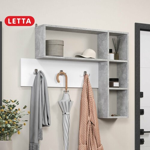 Вешалка Милан настенная бетонбелое тиснение 2300₽