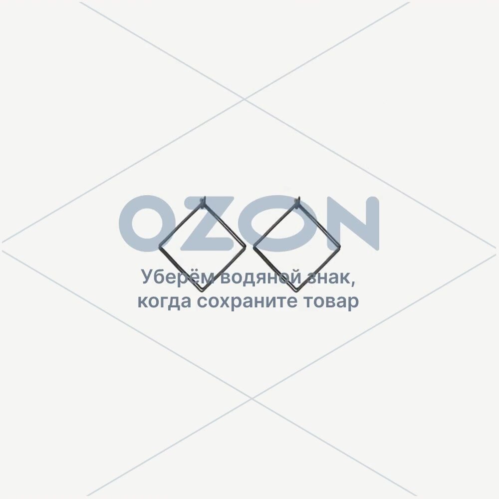 Серьги Meswero, размер 22 мм, черный матовый — фото 1