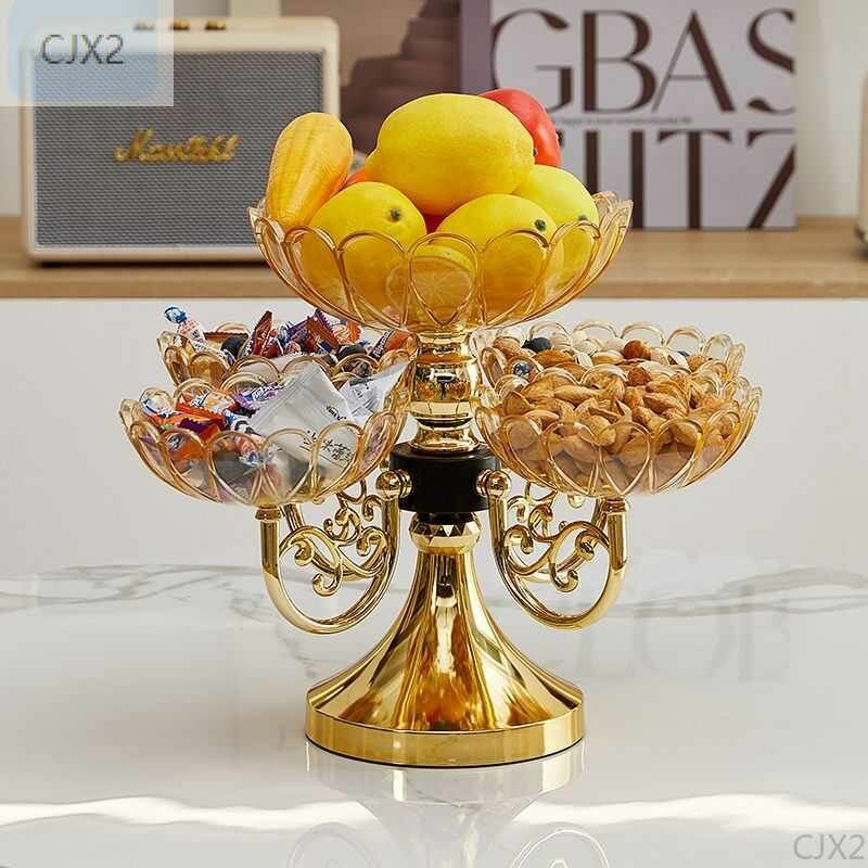 Вращающийся многоярусный поднос для фруктов в гостиной--MUMOU-CJX2