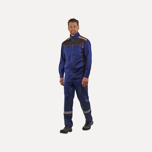 Изображение товара Костюм Мастер Форт Люкс, куртка+полукомбинезон, темно-синий+черный 64-66 194-200