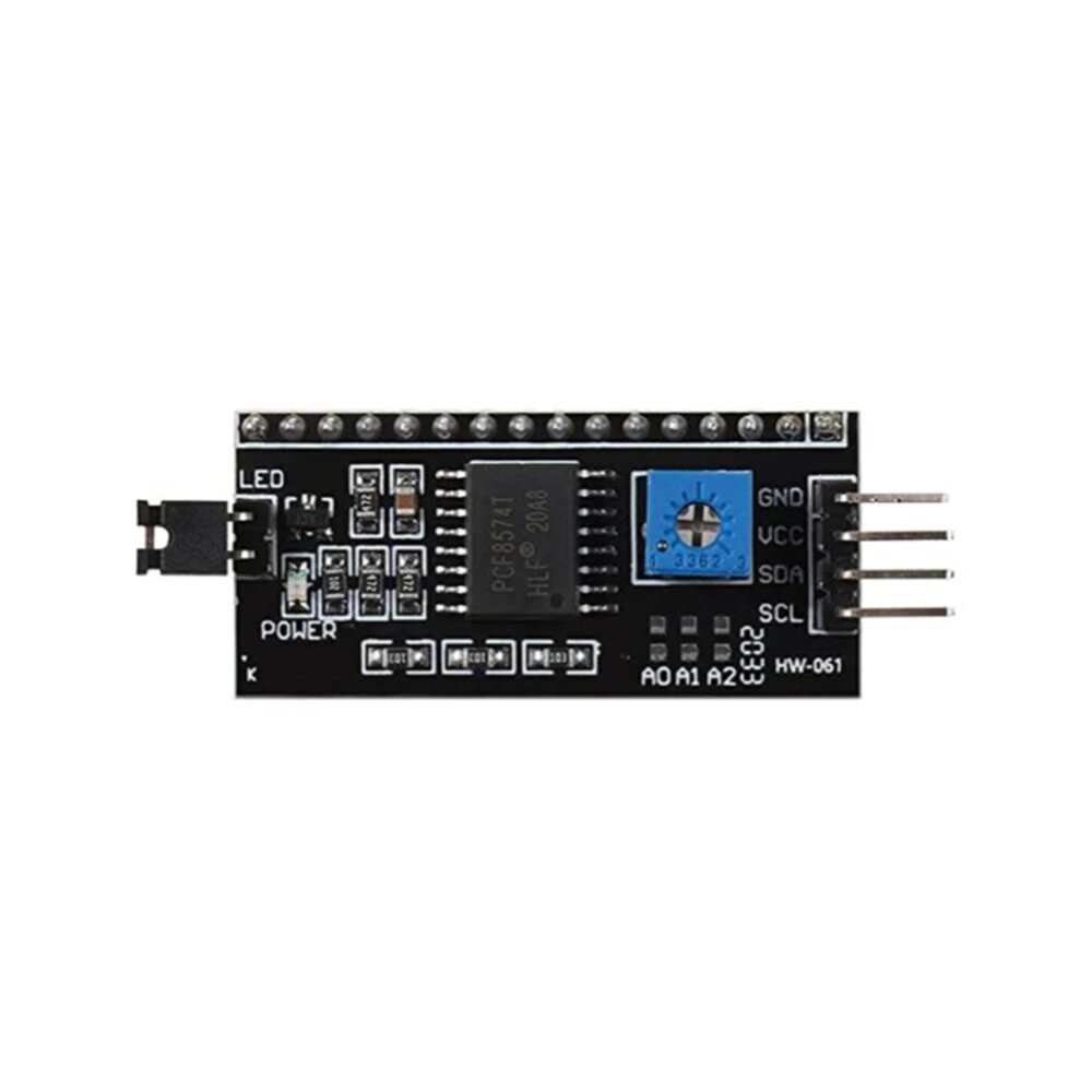 ЖК-модуль LCD1602 16x2 синий/зеленый 5В для Arduino, IIC board