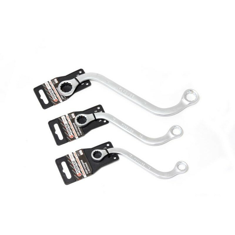 Ключ накидной S-образный 16х17мм, на пластиковом держателе FORSAGE