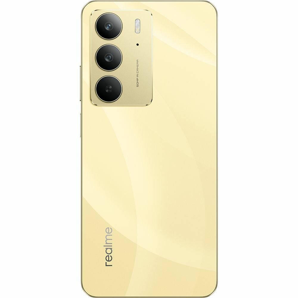 Смартфон realme C75 128 ГБ, экран 6.72", камера 50МП, NFC, Android, защита IP69, золотой — фото 1