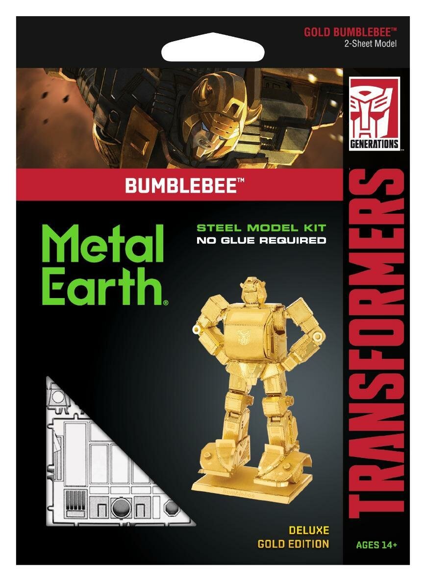 Cборная модель Metal Earth: Transformers - Bumblebee (золотой) — фото 1