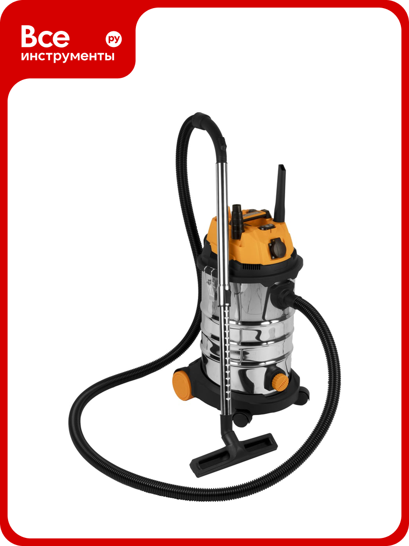 Промышленный пылесос WIEDERKRAFT 1600W/30L с подключением электроинструмента WDK-DUSTER L+