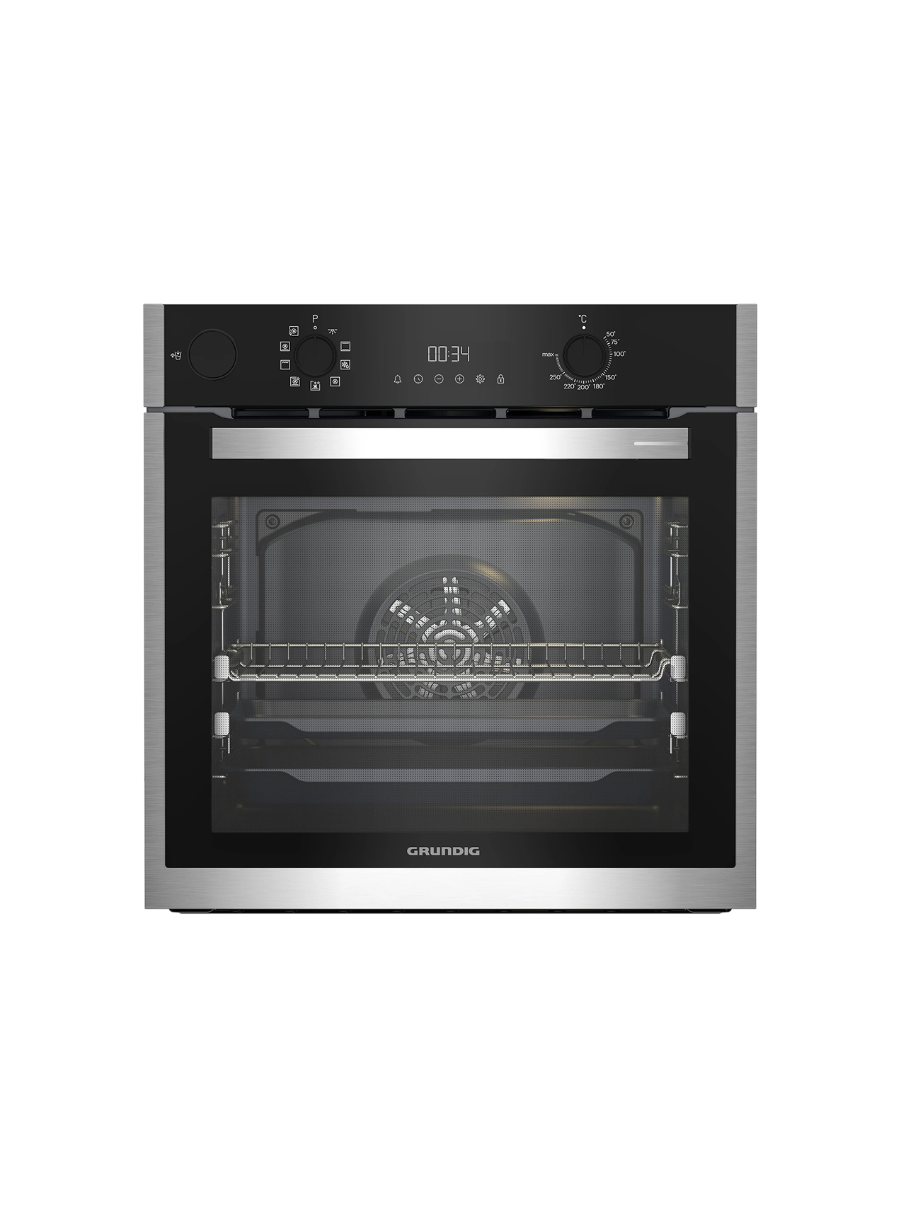 Электрический духовой шкаф GRUNDIG GEBD19301B электрический гриль конвекция нержавеющая сталь