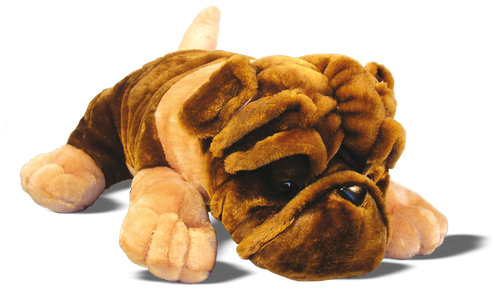 Мягкая игрушка Rabbit Собака Шарпей Шах, 50 см, коричневый