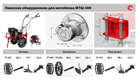 Бензиновый мотоблок с ВОМ ЗУБР, 7 л.с. - фотография № 18